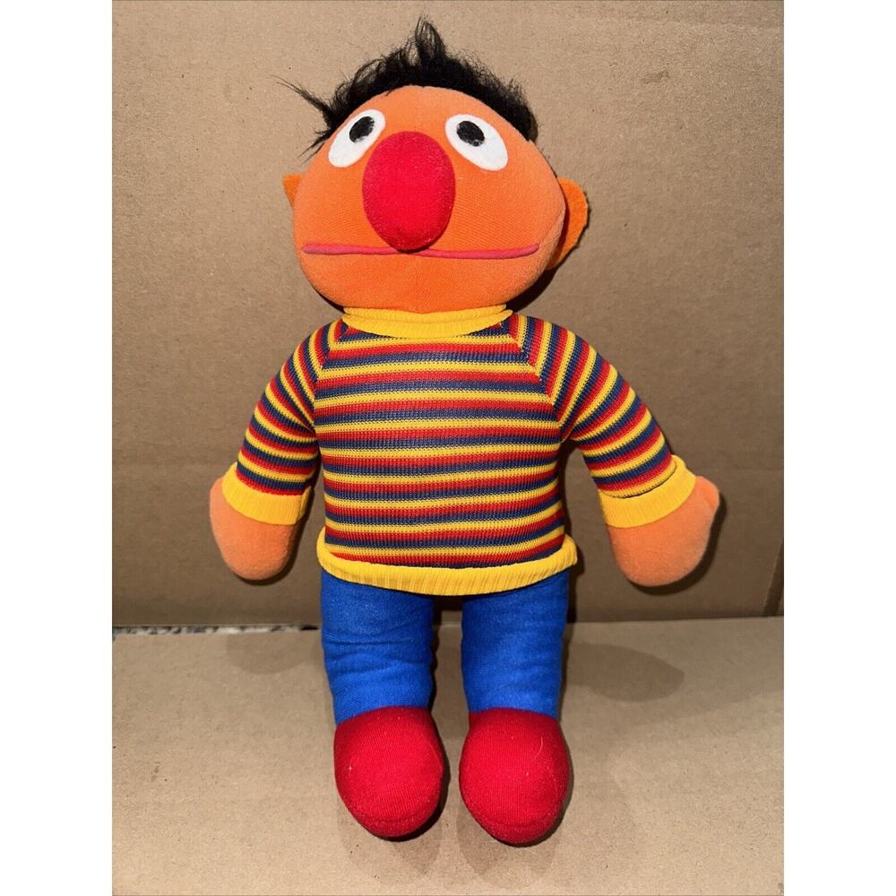 Vintage 1970's KNICKERBOCKER Sesame‎ Street ERNIE Plush Doll 13”Stuffed Toy